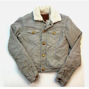 True Religion ASPEN Sherpa Lining Women's Jacket Size XS Beige New
